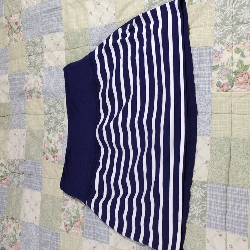 kate spade Navy & White Striped A-Line Skort